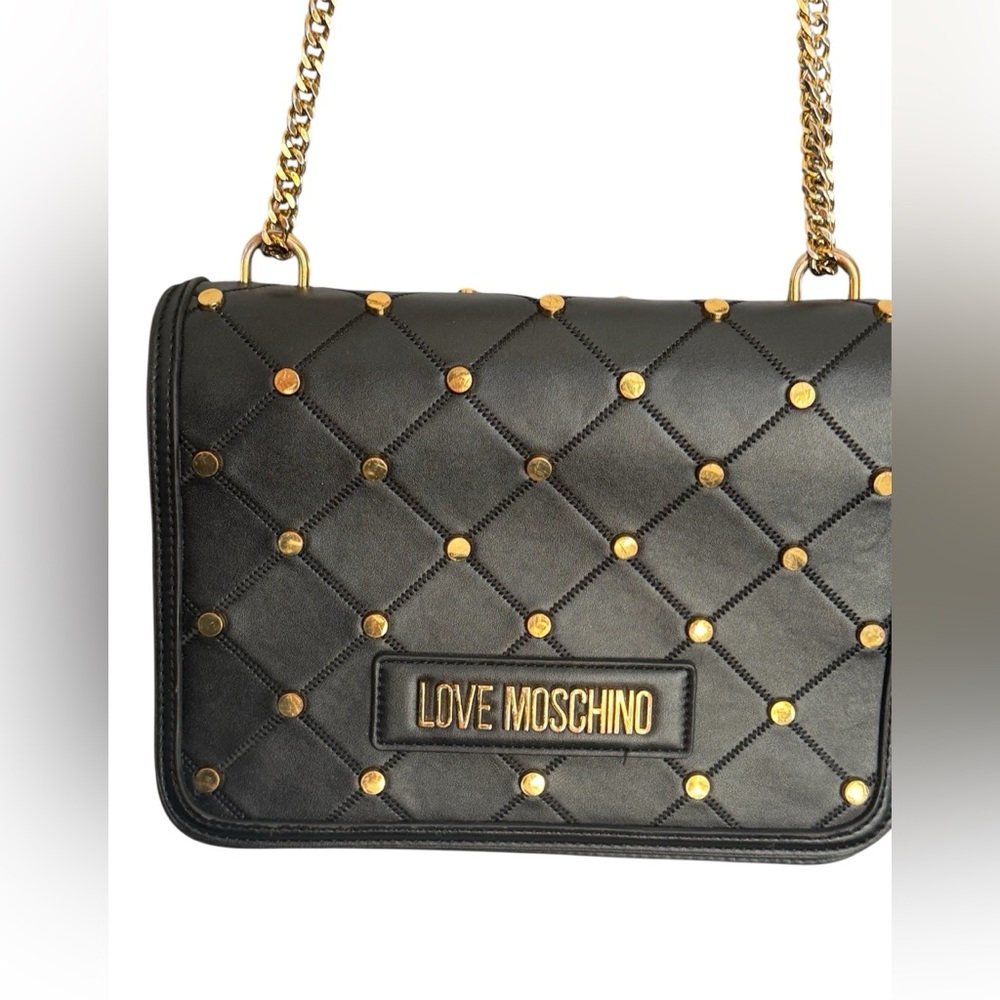 Love Moschino Black Quilted Shoulder Chain ⛓️‍💥 Bag - Picture 3 of 13
